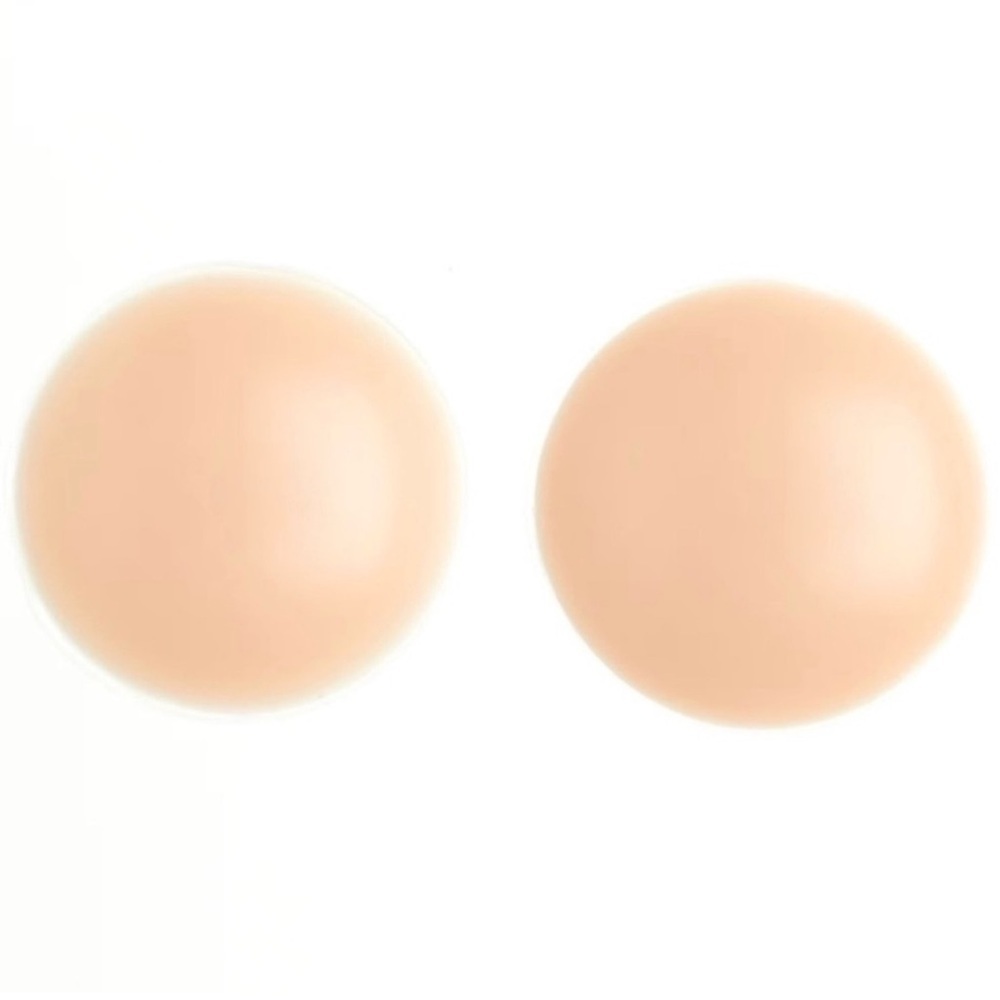 (PACK OF 4) Seamless Nude Silicone Reusable Nipple Covers (Beige)